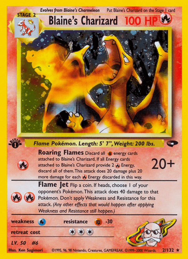 Blaine's Charizard Gym Challenge 2/132 Holo