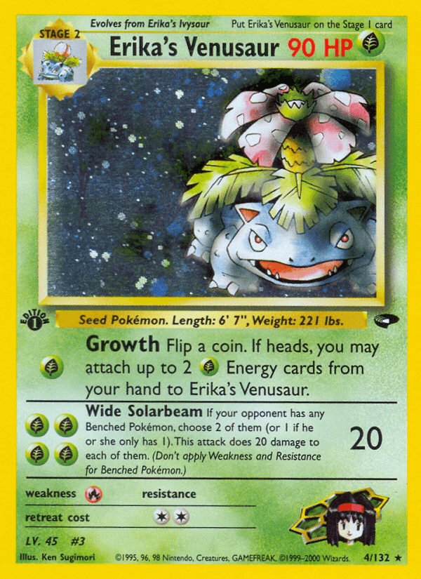 Erika's Venusaur Gym Challenge 4/132 Holo