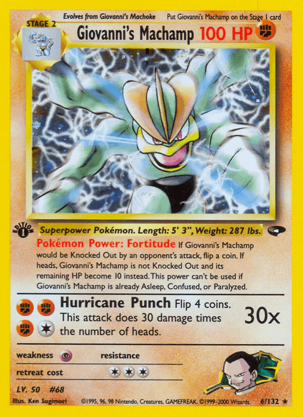 Giovanni's Machamp Gym Challenge 6/132 Holo