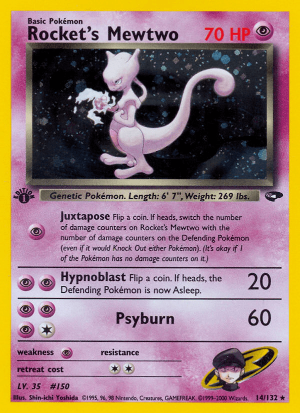 Rocket's Mewtwo Gym Challenge 14/132 Holo