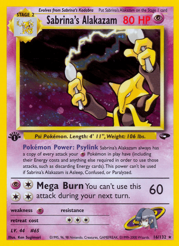 Sabrina's Alakazam Gym Challenge 16/132 Holo