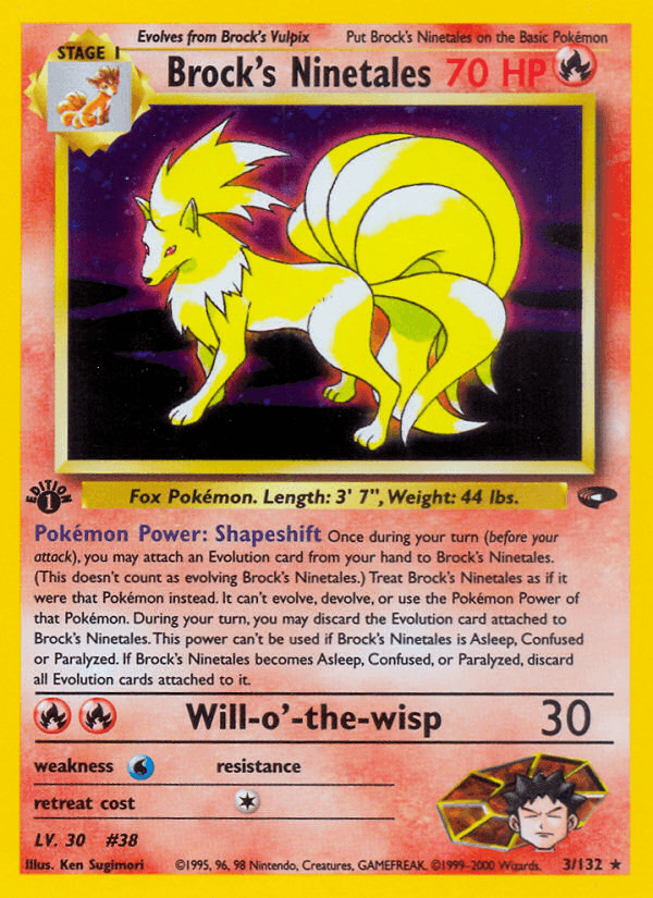 Brock's Ninetales Gym Challenge 3/132 Holo