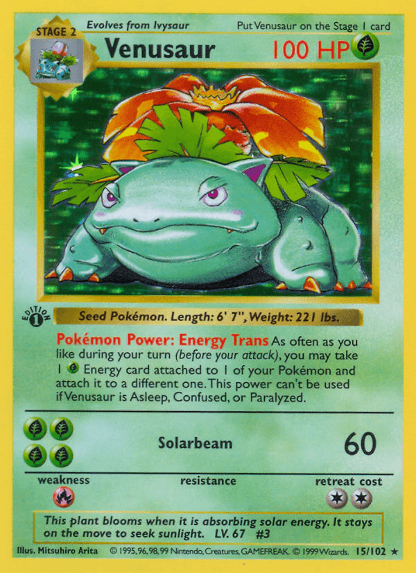 Venusaur Base Set 15/102 Holo