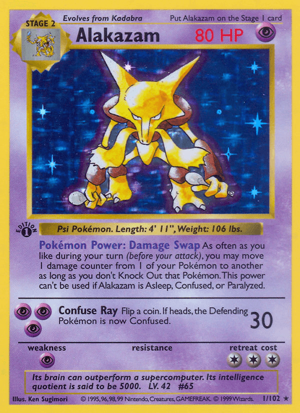 Alakazam Base Set 1/102 Holo