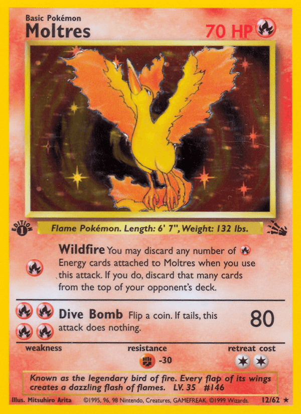 Moltres Fossil 12/62 Holo